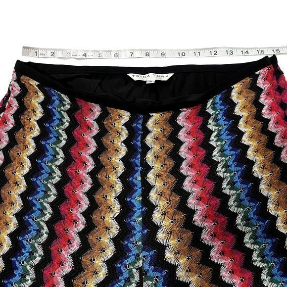 Trina Turk Penelope Wide Leg Pants Boho Beach Summer Vacation Multicolor Crochet - Picture 14 of 14